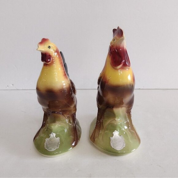 Vintage 1950s Royal Windsor Chickens Rooster & Hen Ceramic Figurines - Picture 2 of 10